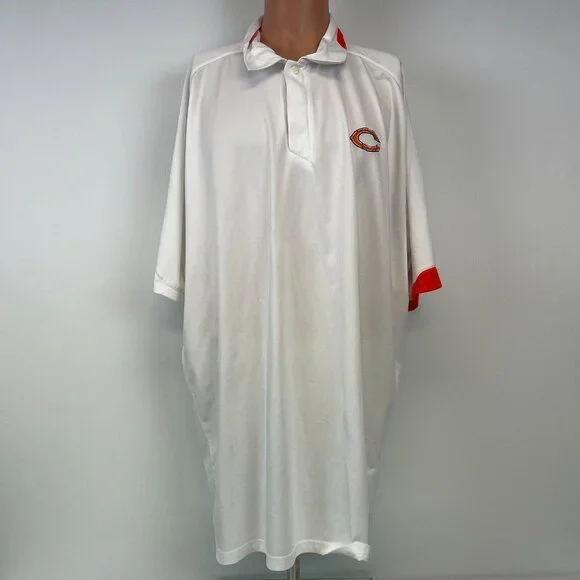 Reebok Chicago Bears Coach Issued Play Dry Polo Shirt Mens Size 3XL Mike Trice - Picture 2 of 6